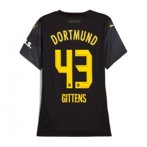 Billiga Borussia Dortmund Jamie Bynoe-Gittens #43 Bortatröja Dam 2024-25 Kortärmad